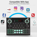 V9 Audio Mixer – Multi-Channel Sound Board with Voice Changer & Effects for Gaming, Streaming, and Podcasting