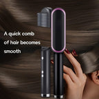 Multifunctional Hair Straightener Brush | Heating Curler, Straightener & Styler Comb for Hair & Beard | Fast Heating Straightening Iron