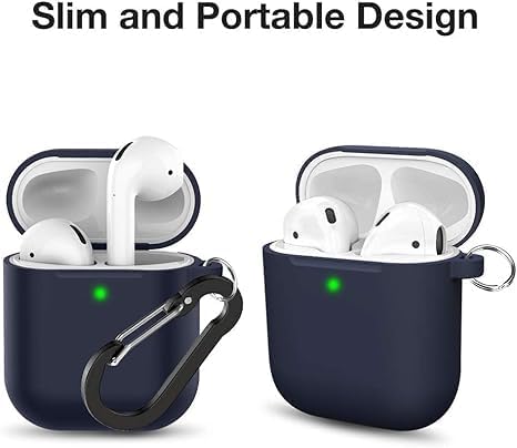 Soft Silicone Protective Case Cover for AirPods 2 & 1 | Durable & Stylish | Midnight Blue