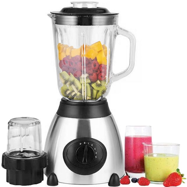 5-Speed Electric Multifunctional Juicer Blender | 1.5L Capacity | 1500W High-Power Kitchen Appliance