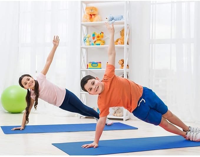 Blue 6MM Non-Slip Yoga Mat | Perfect for Gym, Workout & Flooring Exercises
