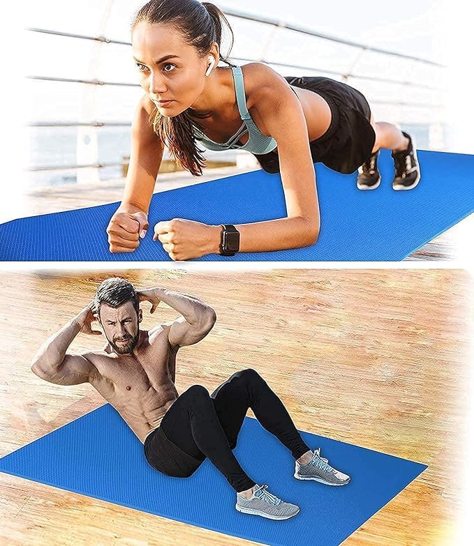 Blue 6MM Non-Slip Yoga Mat | Perfect for Gym, Workout & Flooring Exercises
