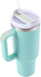 Stainless Steel Vacuum Mug with Screw Lid & Straw – Sweat-Proof, Leak-Proof Travel Flask