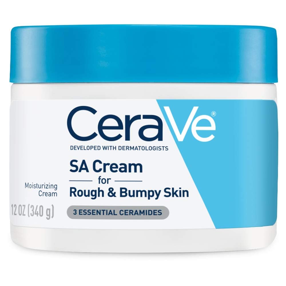 CeraVe Moisturizing Cream with Salicylic Acid. Exfoliating body cream for rough, bumpy skin with ceramides. Fragrance-free.