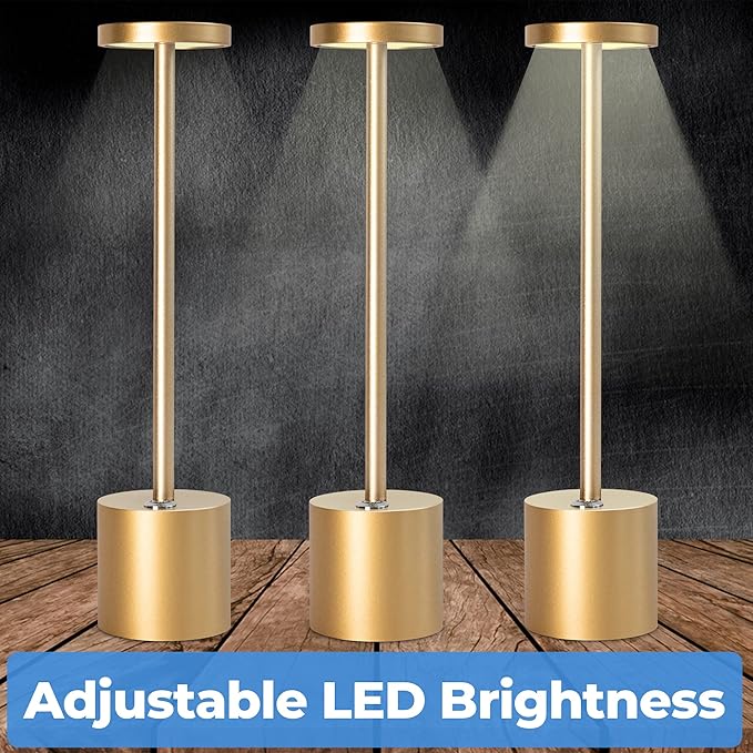 Cordless LED Table Lamp – Rechargeable, Minimalist, 3-Level Dimming for Home & Office
