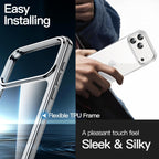 Crystal Clear Case for iPhone 17 Pro Max 6.3" (2025) | Anti-Yellowing Hard Back, Slim Shockproof Bumper, Wireless Charging Compatible Protective Phone Cover