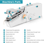 Mini Portable Handheld Sewing Machine | Cordless Electric Quick Stitch Tool for Clothes, Fabric & Travel Repairs | Lightweight, Easy-to-Use Sewing Device for Beginners
