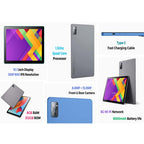 TAB11 PRO 10.1 Inch Android Tablet – 8GB RAM, 512GB ROM, Octa-Core Processor, 6000 mAh Battery, 5G Connectivity, Dual Camera, Sleek Blue Design