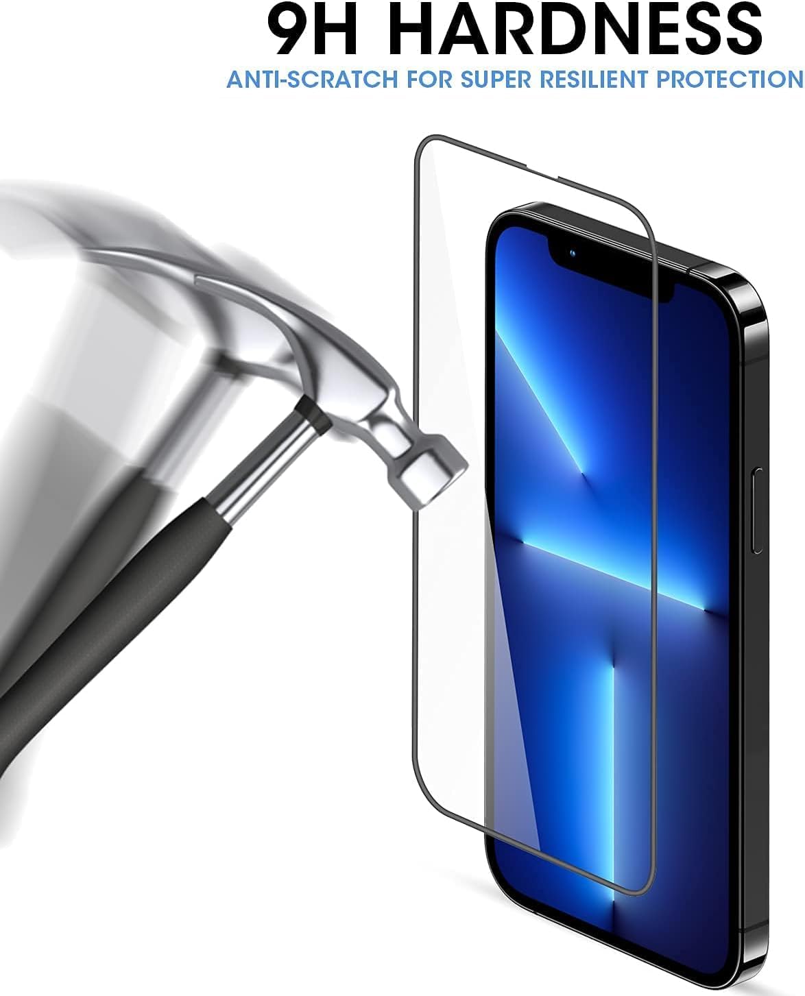 iPhone 13 Pro Max Screen Protector 2-Pack | 6.7" Tempered Glass with Black Edge | HD Clear, Anti-Scratch, Case-Friendly & Easy Installation