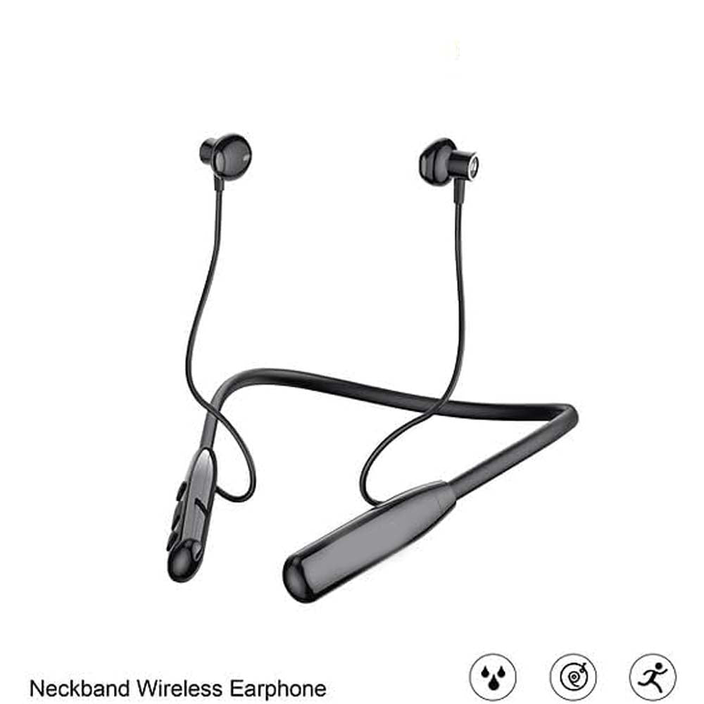 OSP 2 Bluetooth Neckband with 50H Playtime, Stereo Sound, TF Card Slot, Bluetooth 5.4, Type-C Fast Charging – Skin-Friendly Design