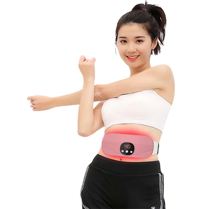 Smart Menstrual Heating Pad | 4-Gear Constant Temperature Abdominal Massager with Vibration | Warm Palace Belt for Period Cramps & Pain Relief – Pink Colour