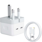 35W Dual USB-C PD Fast Charger | Foldable Compact Wall Adapter for iPhone 12/13/14, iPad, Samsung Galaxy, Huawei, Xiaomi & More – Portable Travel Charger