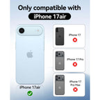 Crystal Clear Case for iPhone 17 Air 6.5" (2025) | Anti-Yellowing Hard Back, Slim Shockproof Bumper, Wireless Charging Compatible Transparent Protective Phone Cover