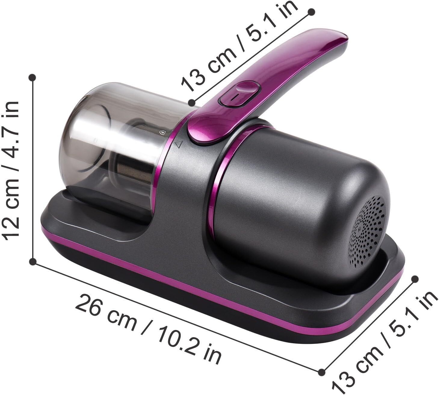 100W Cordless Mattress Vacuum with UV Light, 8000Pa Suction Power, 2-Speed Modes & 250ml Dust Cup – Deep Cleaner for Bedding, Sofa & Clothes
