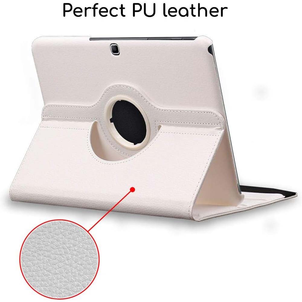 360° Rotating PU Leather Stand Cover for Galaxy Tab 4 10.1 – SM-T530/T531/T533/T535, Smart Case with Auto Wake/Sleep & Multiple Viewing Angles