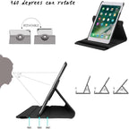 360° Rotating Case for iPad 10.2/10.5 – PU Leather Smart Cover with Auto Sleep/Wake, Multi-Angle Stand & Full Protection (Multi Colour)