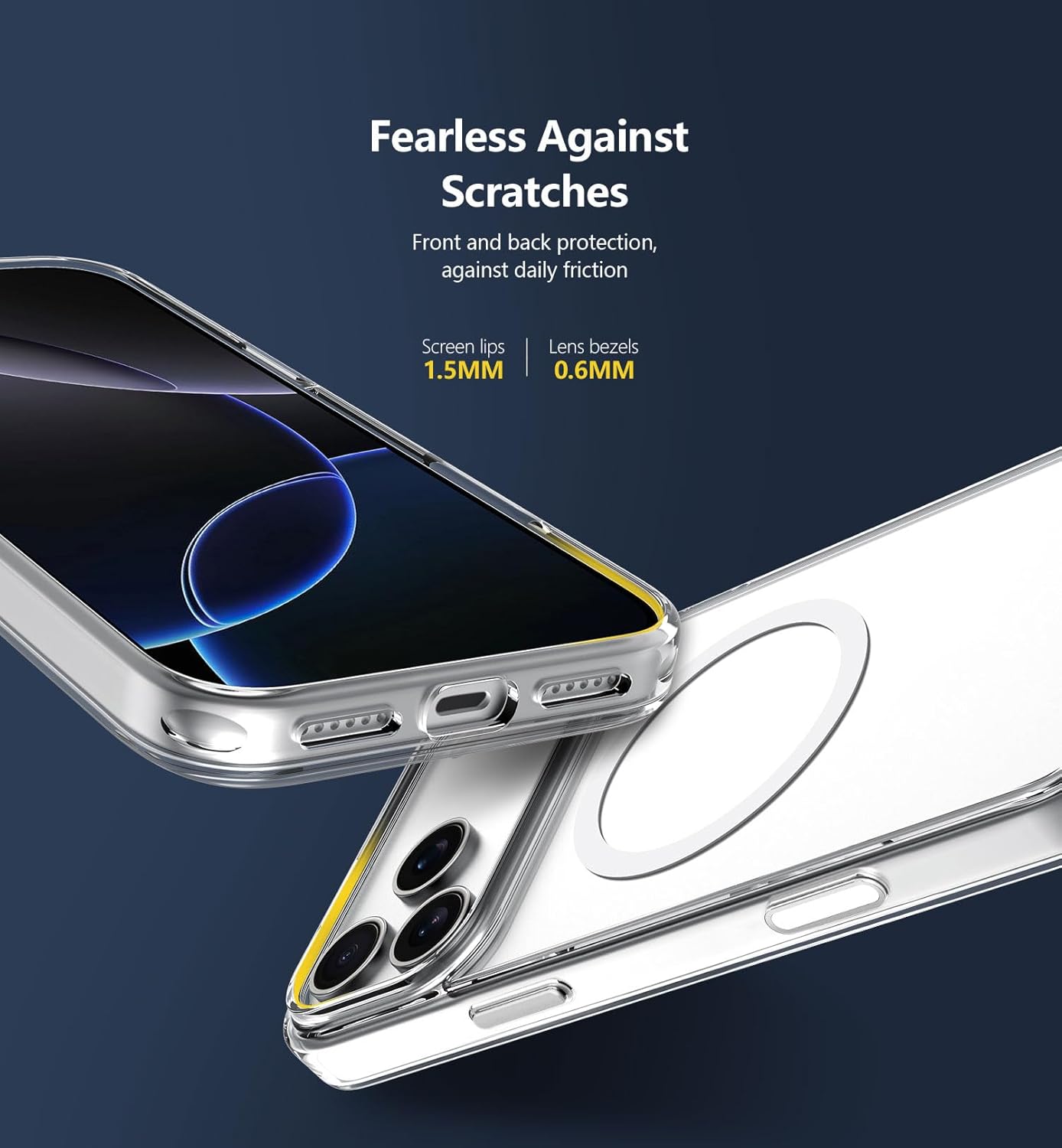 Magnetic Clear Case for iPhone 17 Pro Max (2025) | MagSafe Compatible, Anti-Yellowing Transparent Hard Back