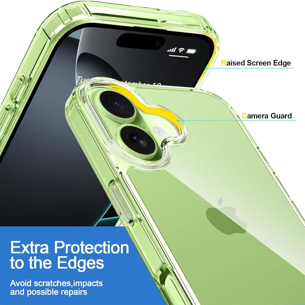 Crystal Clear Case for iPhone 17 6.3" (2025) | Anti-Yellowing Hard Back, Slim Shockproof Bumper, Wireless Charging Compatible Transparent Protective Phone Cover