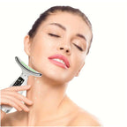 7-Colour LED Light Therapy Facial Massager | Skin Rejuvenation, Anti-Aging, Wrinkle Removal, Tightening & Slimming Beauty Wand for Face, Neck, Eyes with 7 Adjustable Modes