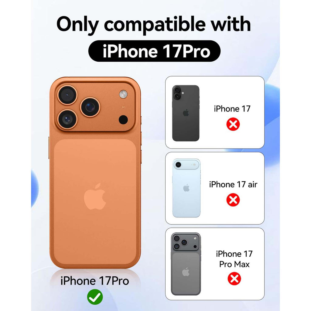 Crystal Clear Case for iPhone 17 Pro 6.3" (2025) | Anti-Yellowing Hard Back, Slim Shockproof Bumper, Wireless Charging Compatible Transparent Protective Phone Cover