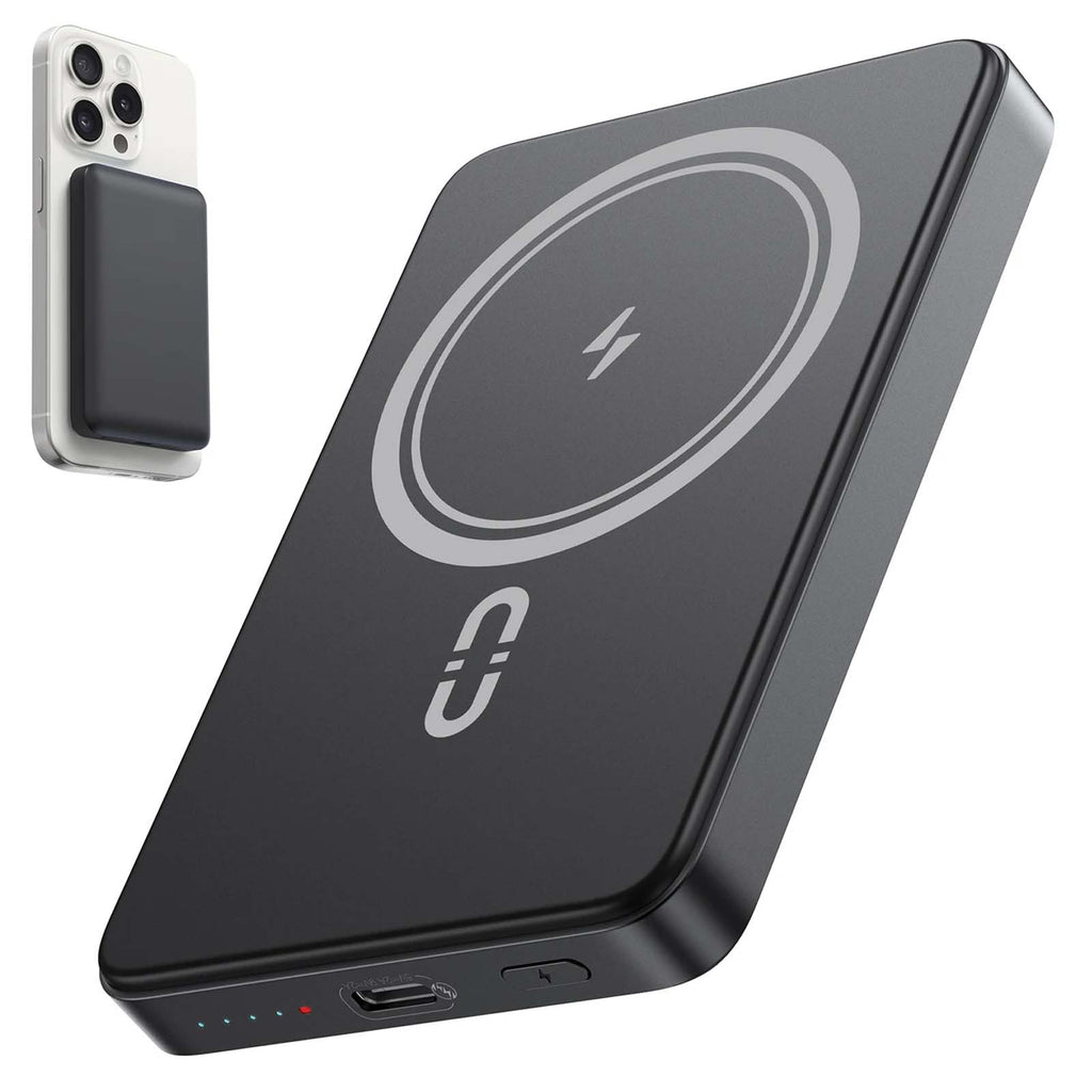 Magnetic Power Bank 5000mAh – 15W Ultra Slim Wireless Charger | MagSafe Compatible Fast Charging for iPhone, Android, and Other Qi-Enabled Devices
