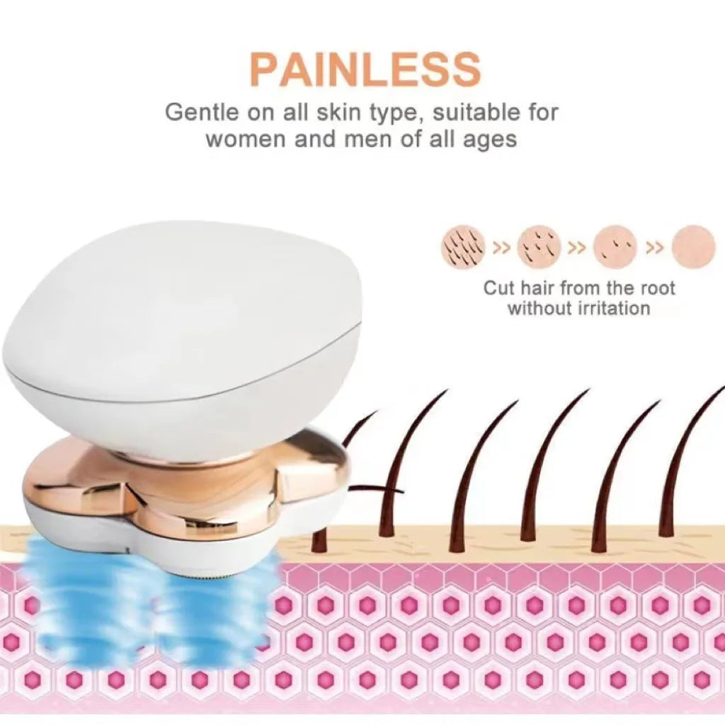 Flawless Legs Women's Hair Remover – Painless, Rechargeable Wet/Dry Epilator for Smooth Skin – Portable Electric Shaver for Men & Women, Travel-Friendly Design