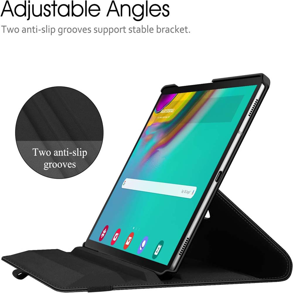 360° Swivel PU Leather Case for Galaxy Tab S5e 10.5" – Auto Sleep/Wake Cover Compatible with SM-T720/T725/T727 (Multi-Angle Stand)