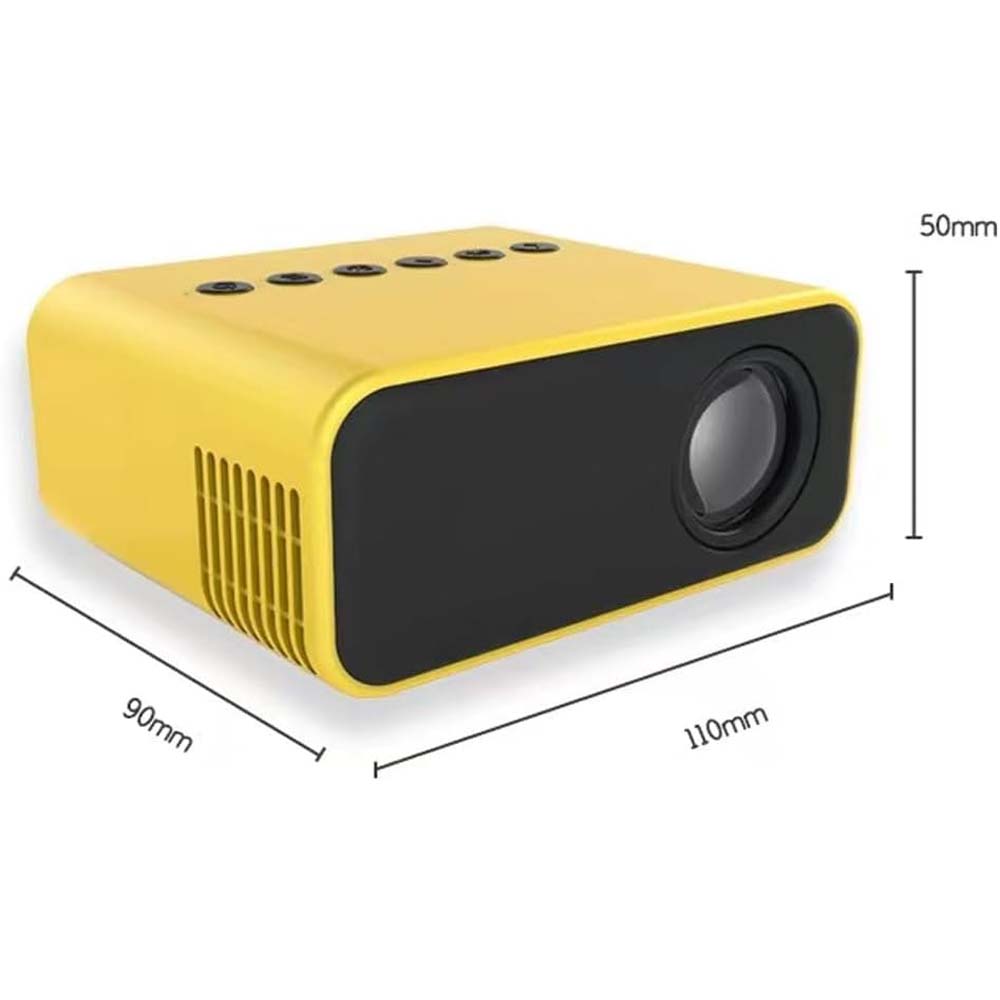 Mini Pocket Projector | HD Portable Movie Projector with Phone Screen Mirroring | Compact Yellow Design for Home Entertainment, Travel, Gaming & Outdoor Movie Nights