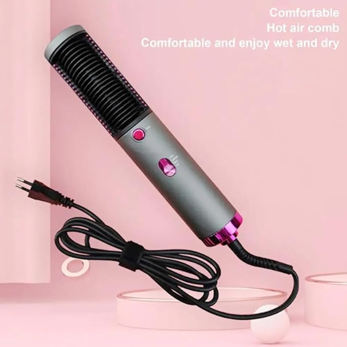 3-in-1 Hot Air Brush | Dry, Straighten, and Curl | Effortless Hair Styling Made Simple