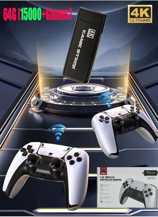 Wireless 2.4G HD Arcade PSP – Mini TV Game Console | PS5 Handle Compatible | 64GB with 15,000 Retro Games