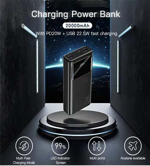 P30 20000mAh Fast Charging Power Bank – Versatile Portable Charger with Multi-Device Support