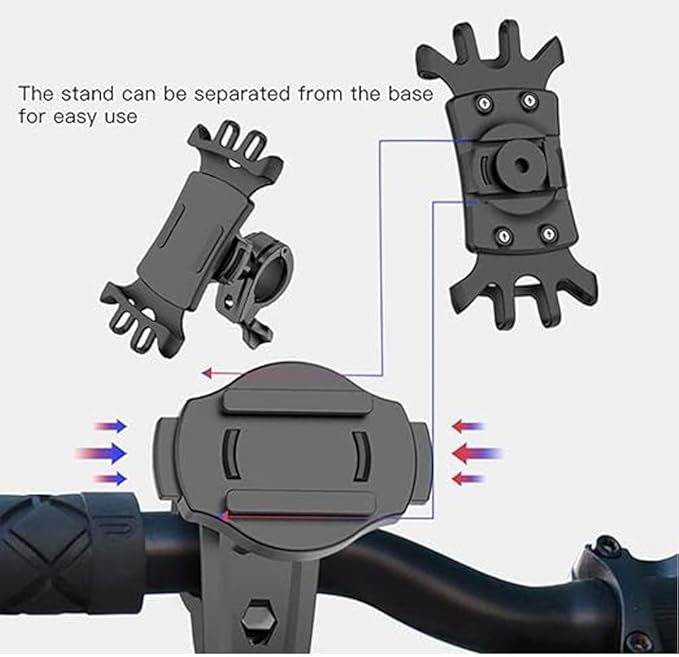 C66 Bike & Motorcycle Phone Holder | 360° Adjustable Mount for iPhone, Samsung, Huawei, and More