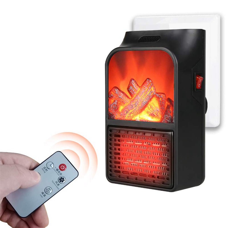 Portable Heater 500W | 220V Flame Heater with Remote Control | Efficient Home & Office Heating | Compact & Stylish Design