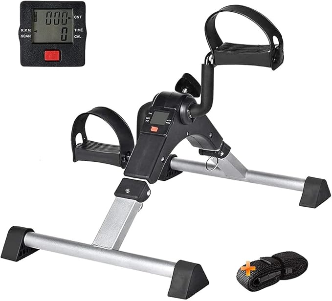 Mini Exercise Bike | Compact Arm & Leg Exerciser with Adjustable Resistance & LCD Monitor