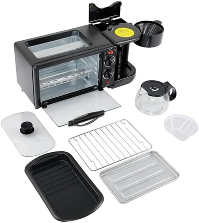 3-in-1 Multifunctional Breakfast Maker | All-in-One Coffee Maker, Toaster, and Griddle | Ultimate Morning Time-Saver | Compact & Efficient Design