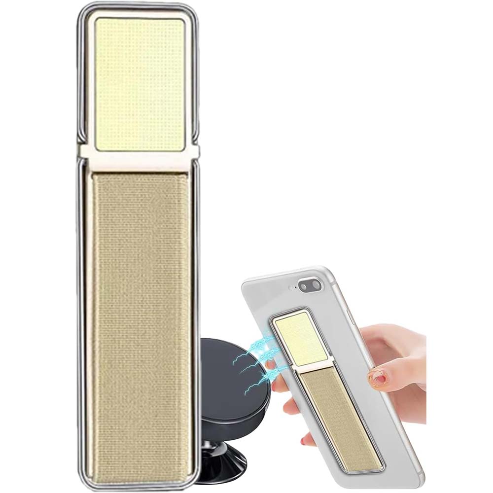 GD-G086 4-in-1 Magnetic Phone Grip - Elastic Holder, Stand & Strap for Smartphones & Tablets, Universal Compatibility (Multi-Colour)