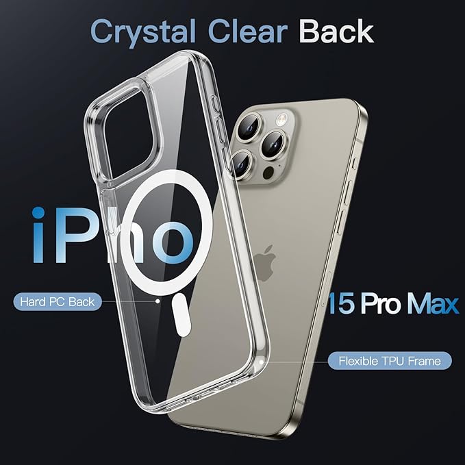 MagSafe Compatible Magnetic Phone Case | Military-Grade Protection for iPhone 15 Series
