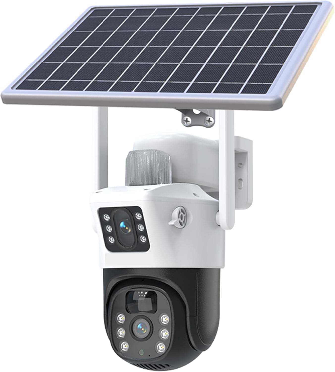 4G LTE Solar Battery Outdoor Camera | HD 4MP | Full-Color Night Vision | Motion Alerts | Sound/Light Warning | IP66 Waterproof | Cloud/TF Card Storage