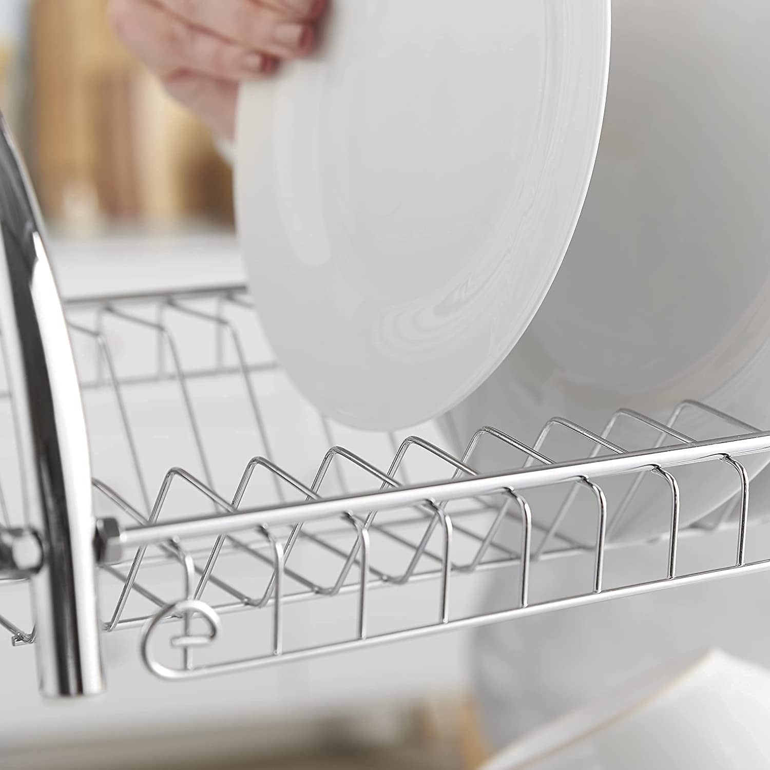 New Arrival 2-Layer Kitchen Dish Rack | Stainless Steel Dish Drainer & Plate Holder with Utensil Organizer