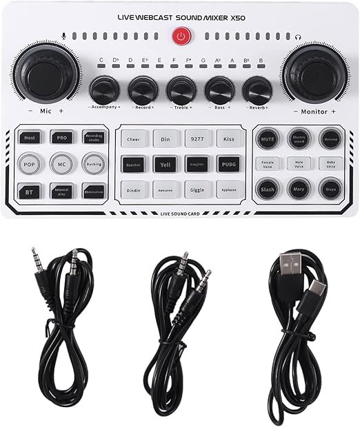 X50 Live Studio Sound Card – USB Sound Card & Broadcast Audio Mixer for Podcasts, Streaming, and Music Production