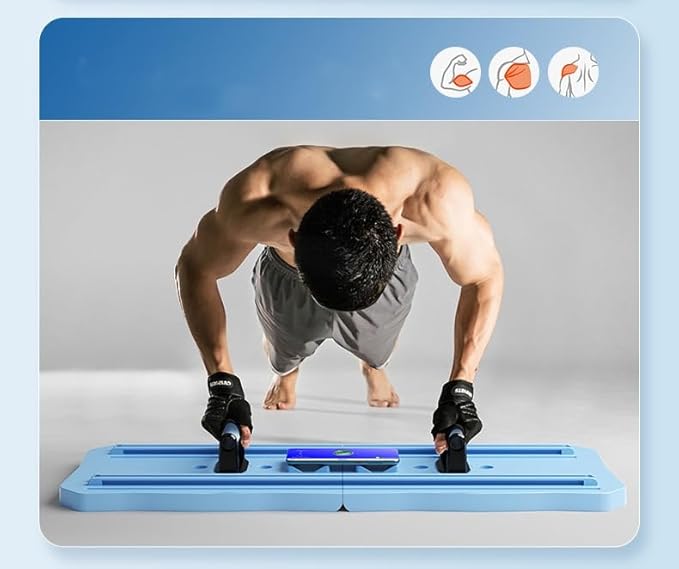 Versatile Upper Body Fitness Board – Foldable Push-Up Challenge Board for Strength Training | Portable Home Workout Tool