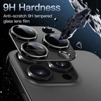 Camera Lens Protector for iPhone 16 Pro/Pro Max | 9H Tempered Glass with Matte Metal Plate