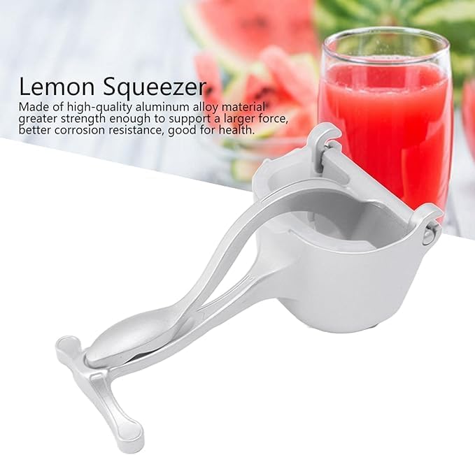 Silver Efficient Non-Lemon Fruit Presser | Durable Manual Aluminum Alloy Squeezer