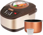 Electric Rice Cooker – 5L Multifunctional Digital Touch 900W Cooker for Rice, Steaming, Slow Cooking, and More