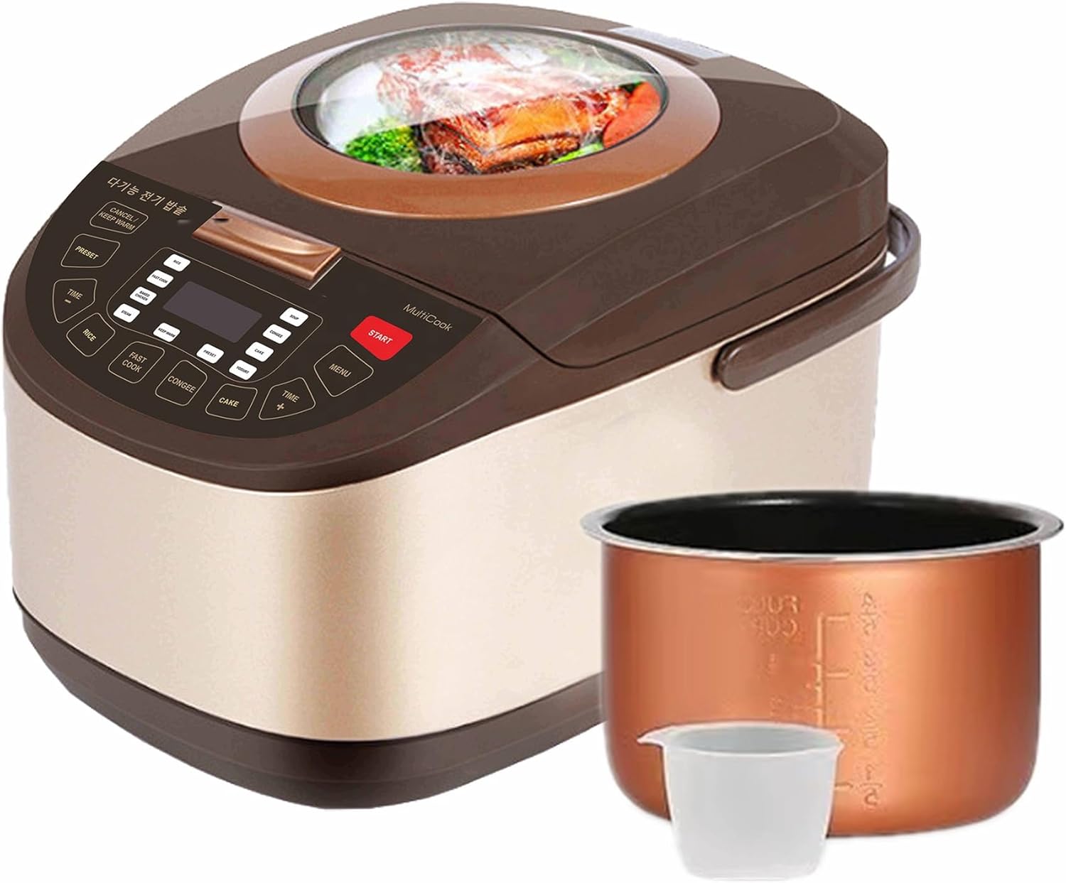 Electric Rice Cooker – 5L Multifunctional Digital Touch 900W Cooker for Rice, Steaming, Slow Cooking, and More
