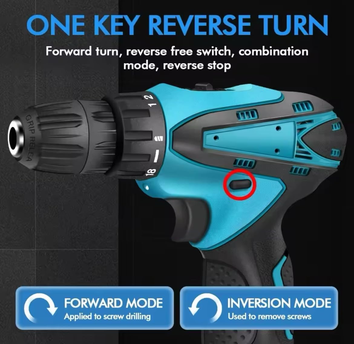 Cordless Drill Driver Set | Brushless Motor Screwdriver | 2 Lithium Batteries & Carry Box | Variable Speed Electric Drill for DIY, Home, and Professional Use