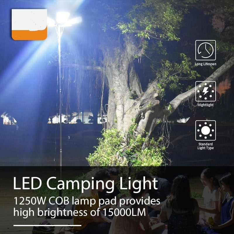 360° LED Camping Light | Adjustable RF-Controlled Fishing Rod Lamp | 12V Multifunction Outdoor Light