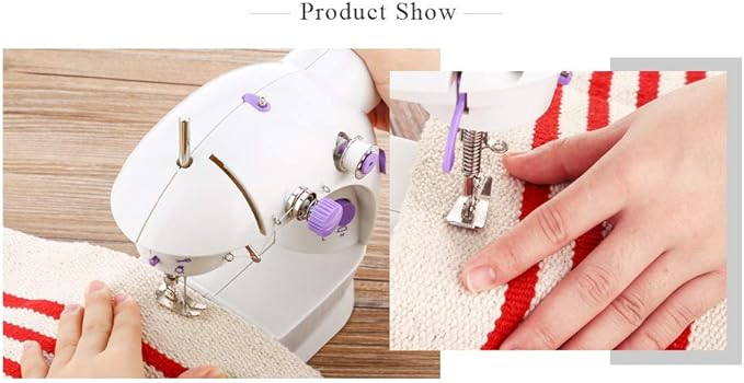 Sewing Machine for Beginners | Portable Mini Electric Sewing Machine with Extension Table, Dual Speed, & Foot Pedal | Perfect for Kids & Household Use