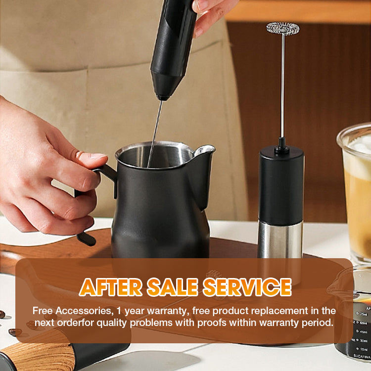 Household Portable Electric Milk Frother | Reusable Frother for Lattes, Cappuccinos, and Hot Beverages | Lightweight & Durable