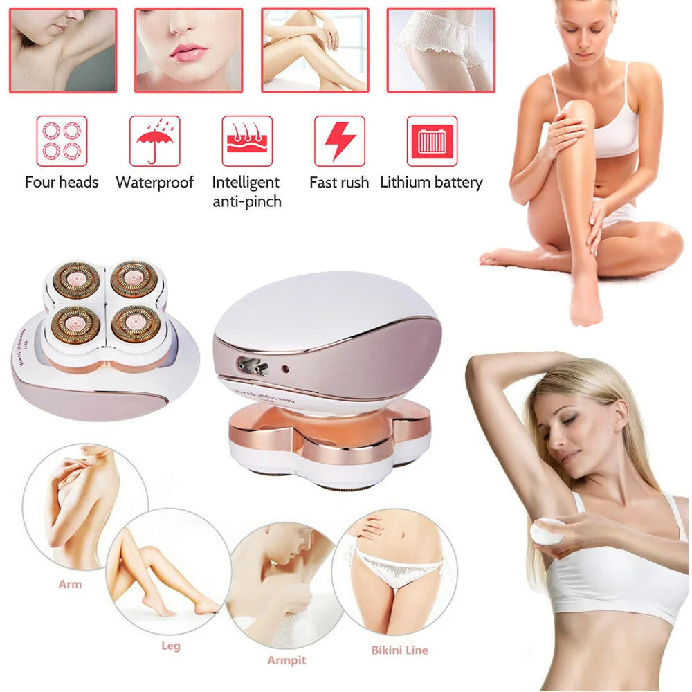 Flawless Legs Women's Hair Remover – Painless, Rechargeable Wet/Dry Epilator for Smooth Skin – Portable Electric Shaver for Men & Women, Travel-Friendly Design